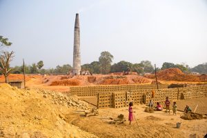 Land in India's Tripura state being used for brick kilns