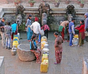 <p>Half of Kathmandu valley&#8217;s 400 stone spouts, or Hiti, have disappeared over the past few decades (Image by Jean-Pierre Dalbéra).</p>