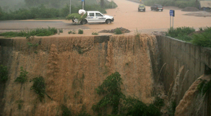 <p>Flooded streets in Islamabad</p>