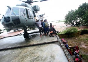 helicopter relief and rescue work