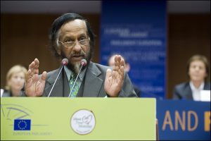 <p>Pachauri was unable to go to Nairobi this week where the IPCC – the world’s largest collective of climate scientists and policy analysts – is considering its future course of action. (Image by European Parliament)</p>