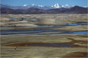 <p>Large swathes of the Tibetan plateau, source of the Brahmaputra and Asia&#8217;s major rivers, have become desert (Image by Yang Yong)</p>