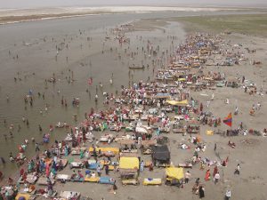<p>Banks of the Ganga near Allahabad [image by Anthony Acciavatti]</p>