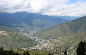 <p>As Thimphu has expanded it has swallowed farmland and other areas over the last few decades [image by Dawa Gyelmo] </p>