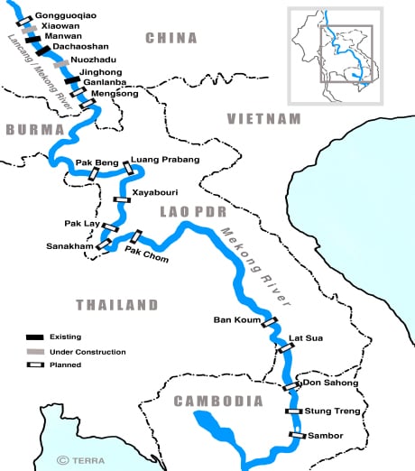 mekong dams map