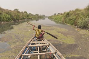 <p>The untreated effluents, especially from textile dyeing units, that Drain Number 2 carries from Panipat to the Yamuna upstream of Delhi [Image by Dilip Banerjee]</p>