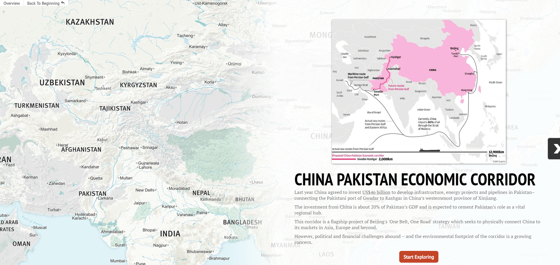 China Pakistan Economic Corridor CPEC map 