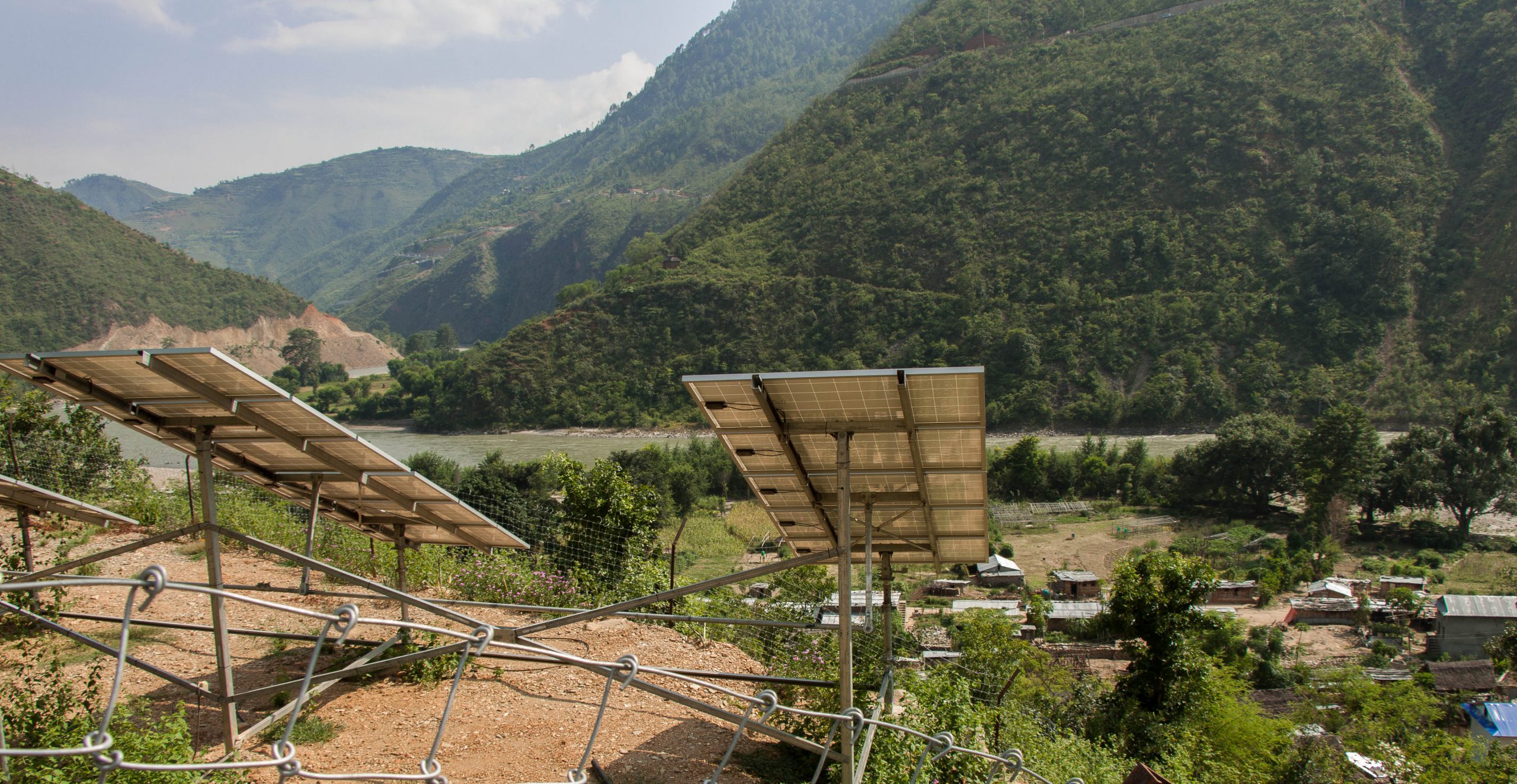 <p>Solar panels have brought the power to irrigate the fields of Dapkha [image by: Abhaya Raj Joshi]</p>