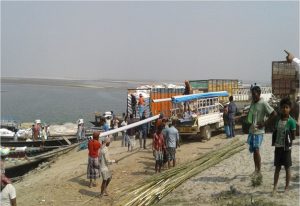 <p>Waterbased transport is already in extensive use by locals of the region such as in Hatsingimari, Assam [image by: CUTS]</p>