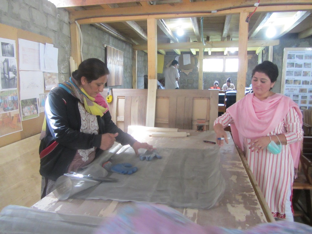 <p>The lab and design studio at the workshop in Altit Fort [image by: Rina Saeed Khan]</p>