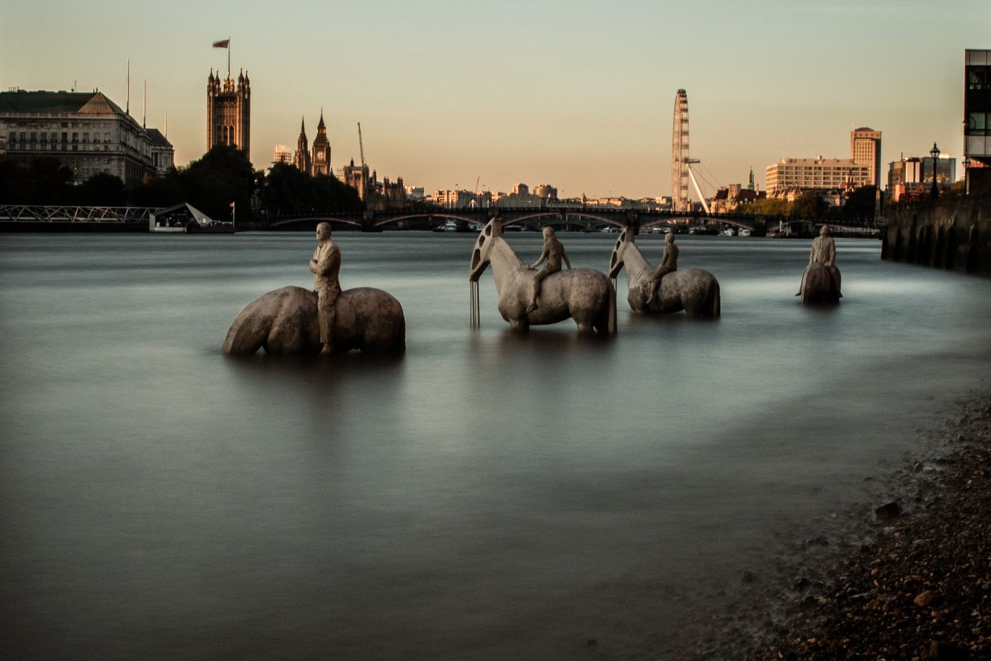The Rising Tide, sculpture in the thames