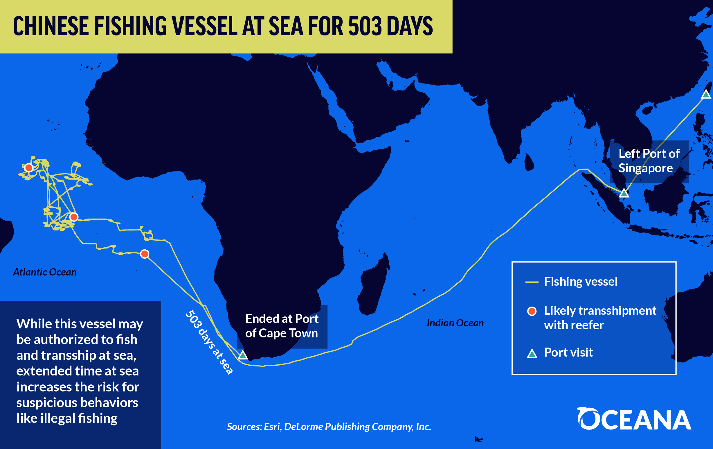 Chinese Fishing Vessel at sea for 503 days
