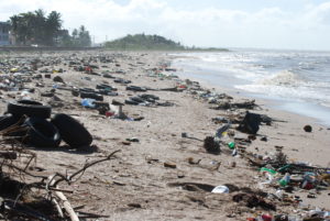 <p>Litter on the coast of Guyana (image: <a href="https://en.wikipedia.org/wiki/Pollution#/media/File:Litter.JPG" target="_blank" rel="noopener">wikipedia</a>)</p>