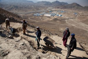 <p>The Chinese state owned mining company MCC have built a camp at Mes Ainak, 35km south of Kabul, while archeologists are racing to excavate a series of ancient Buddhist monasteries before the bulldozers roll in.  (Image: Jerome Starkey)</p>