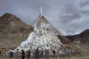 <p>Ice stupas provide essential water in the  during the spring for irrigation in an area where snow and rainfall is decreasing (Image: Ice Stupa Artificial Glacier Project)</p>