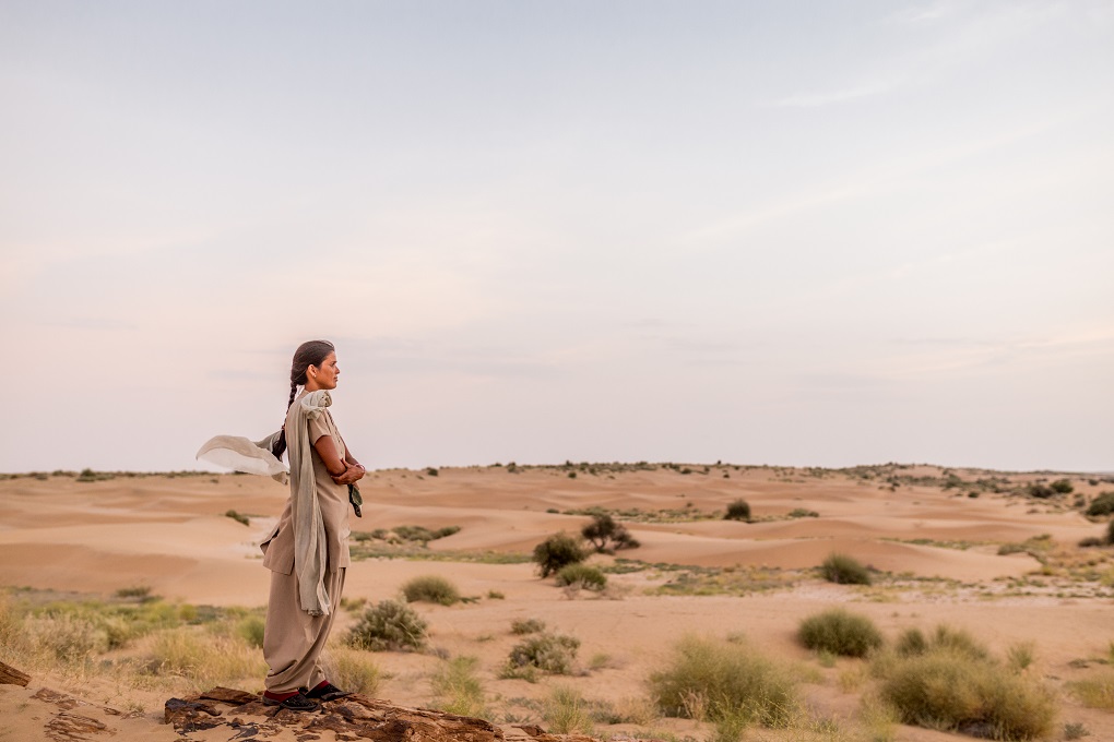 <p>Sukhpali was the first female guard to be recruited on the field in the Sudasari range of Desert National Park (DNP) in 2013 [image by: Vibhor Yadav]</p>