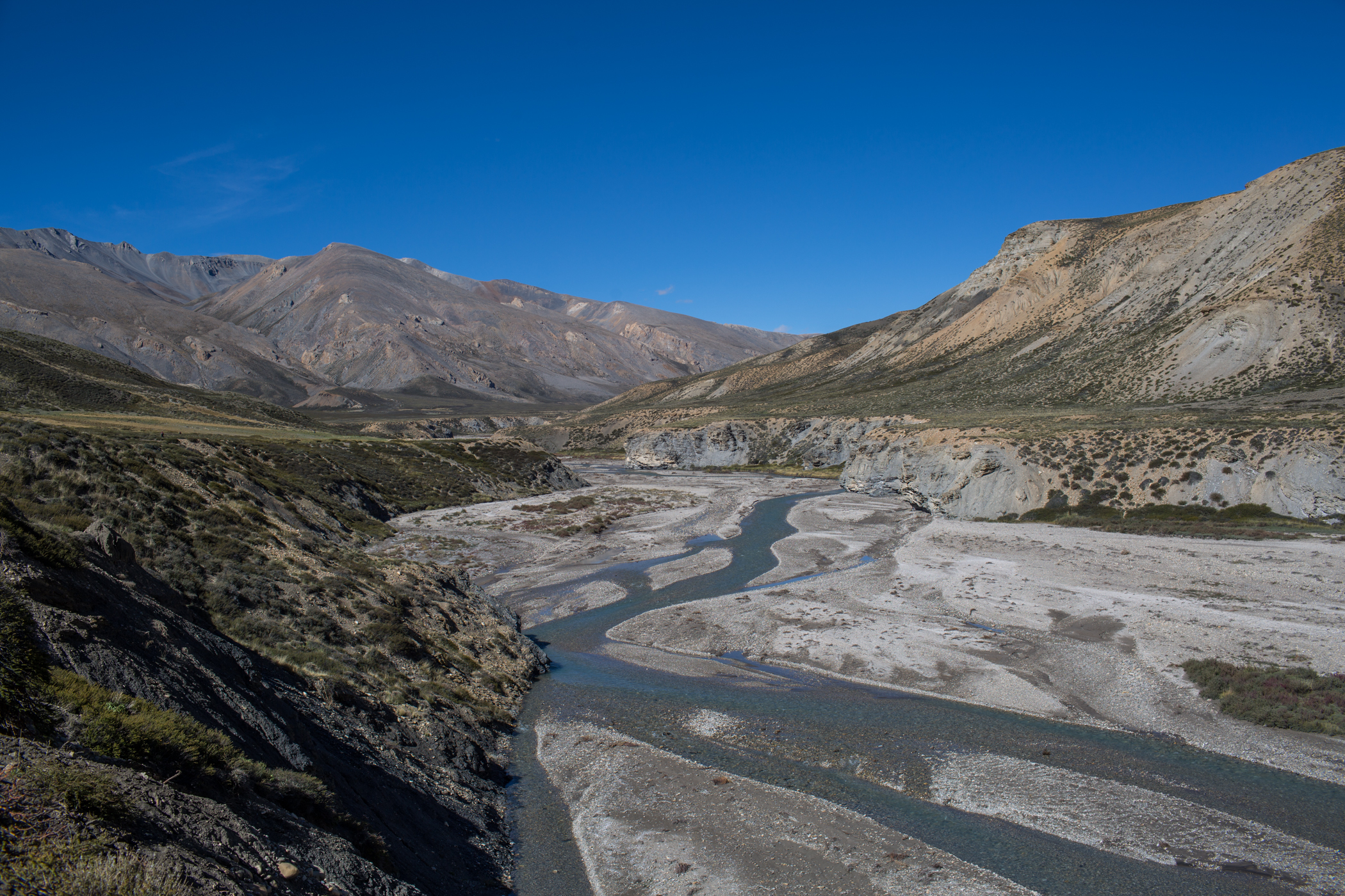 <p>Mapcha Khambab River in Tibet, China. Mapcha Khambab means peacock’s mouth in Tibetan and is named after a spring which is the spiritual source of the river. The river becomes the Karnali in Nepal and the Ghaghara in India [image by: Nabin Baral]</p>