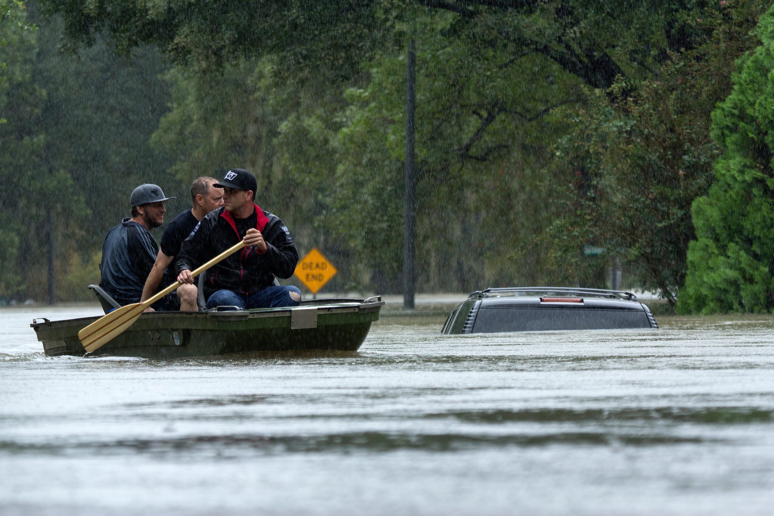 <p>Flooding from Hurricane Harvey in Texas in 2017. Societies can use information about changes in the climate to better adapt (Image: Alamy)</p>