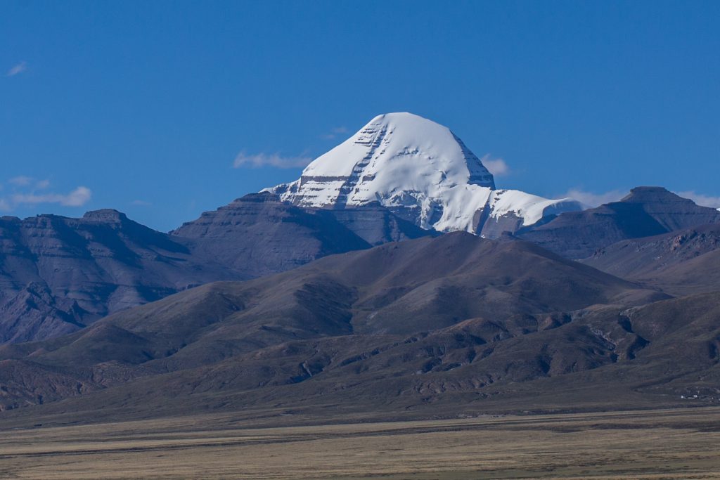 Mount Kailash in Tibet, source of the Karnali River and three other large rivers of Asia