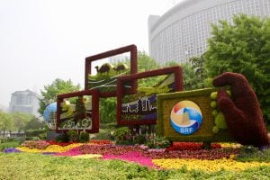 Giant sculptures herald the BRI forum in Beijing