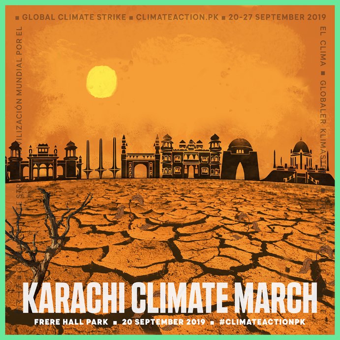 Karachi Climate March poster details, 20 September 2019 