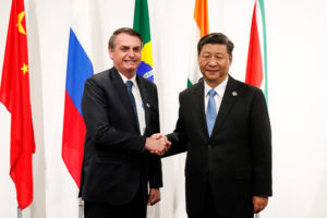 <p>Brazilian president Jair Bolsonaro and counterpart Xi Jinping met at the G20 in Japan. Bolsonaro now travels to China as the two countries seek common ground (image: <a href="https://www.flickr.com/photos/palaciodoplanalto/48142568836/in/photostream/">Alan Santos/ PR</a>)</p>