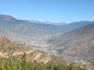 <p>A view of Thimphu, Bhutan&#8217;s sprawling capital (Image: Doug Knuth)</p>