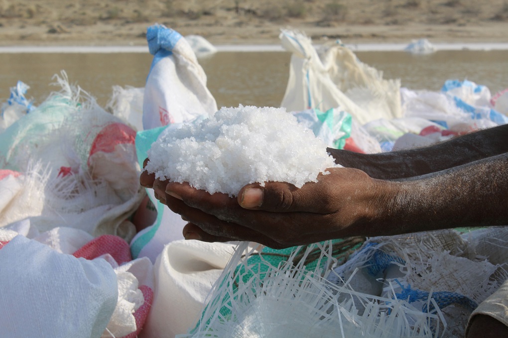 The salt is the livelihood for people here, but also the cause of their wounds [image by: Akhtar Hafeez]
