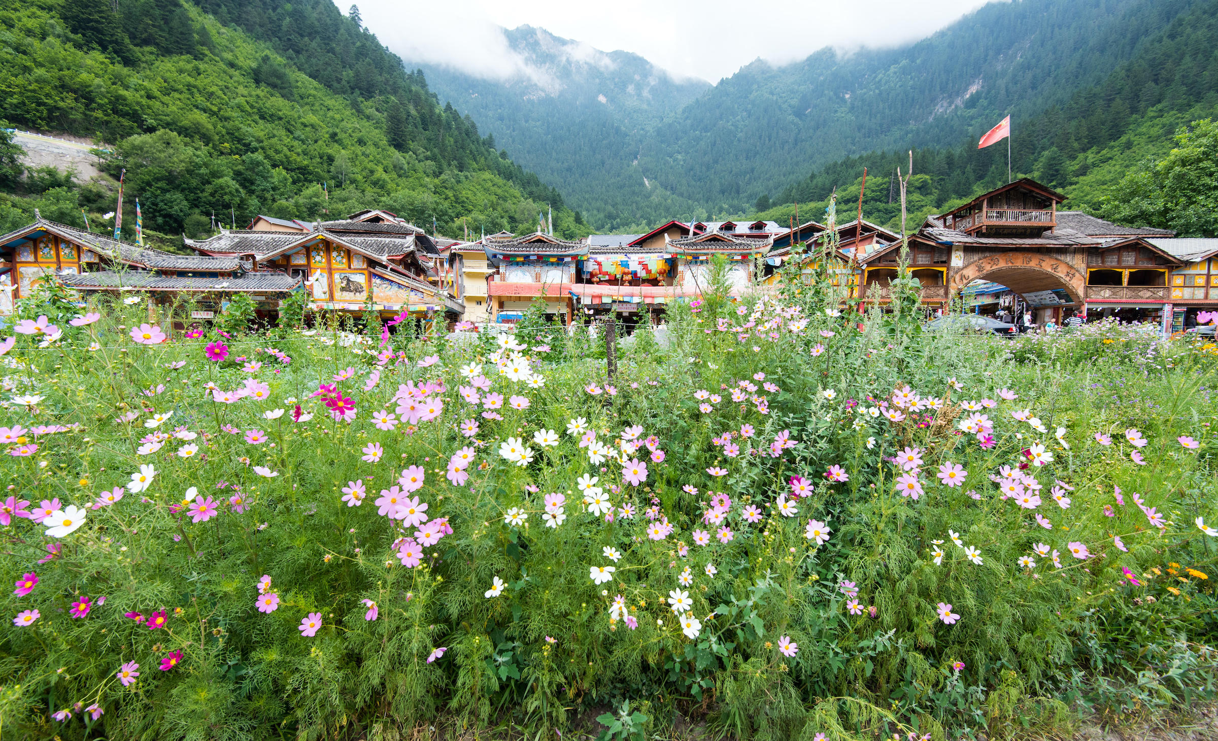 <p>Shuzheng village, Jiuzhaigou, on the edge of the Tibetan Plateau in China&#8217;s Sichuan province (Image: Alamy)</p>