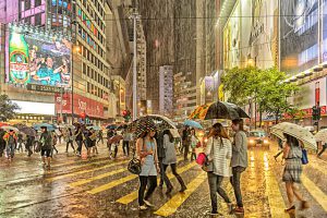 rain in Hong Kong