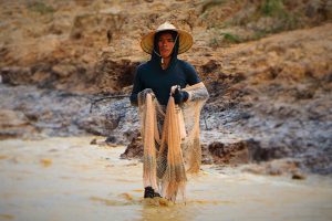 Tonlé Sap fisherman in Cambodia