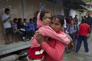 <p>New powerful quakes shook eastern Nepal near Mount Everest on Tuesday, weeks after a devastating earthquake killed more than 8,000 people (Photo by Nabin Baral)</p>