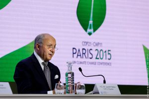 Laurent Fabius at COP21 Paris 2015