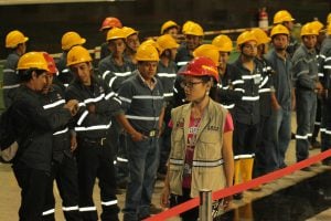 <p>Workers at the Chinese-funded Coca-codo Sinclair hydroelectric plant in Ecuador (Photo: Agencia de Noticias Andes)</p>
