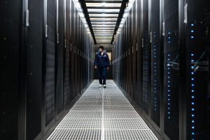 <p>Checking servers at a China Telecom data centre in Guizhou province (Image: Alamy)</p>