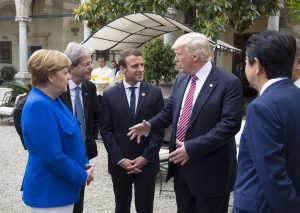 <p>Six against one: Leaders reaffirmed their commitment to the&nbsp;Paris&nbsp;climate accord while Trump said he needed more time to decide&nbsp;(Image: Palazzo Chigi)</p>