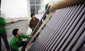 <p>&nbsp;The book highlights the global significance of China&rsquo;s energy revolution, but overlooks local innovation and politics. &nbsp;(Image of solar powered water heaters in Dezhou&nbsp;by&nbsp;绿色和平/苏里)</p>