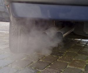 automobile exhaust contributing to air pollution