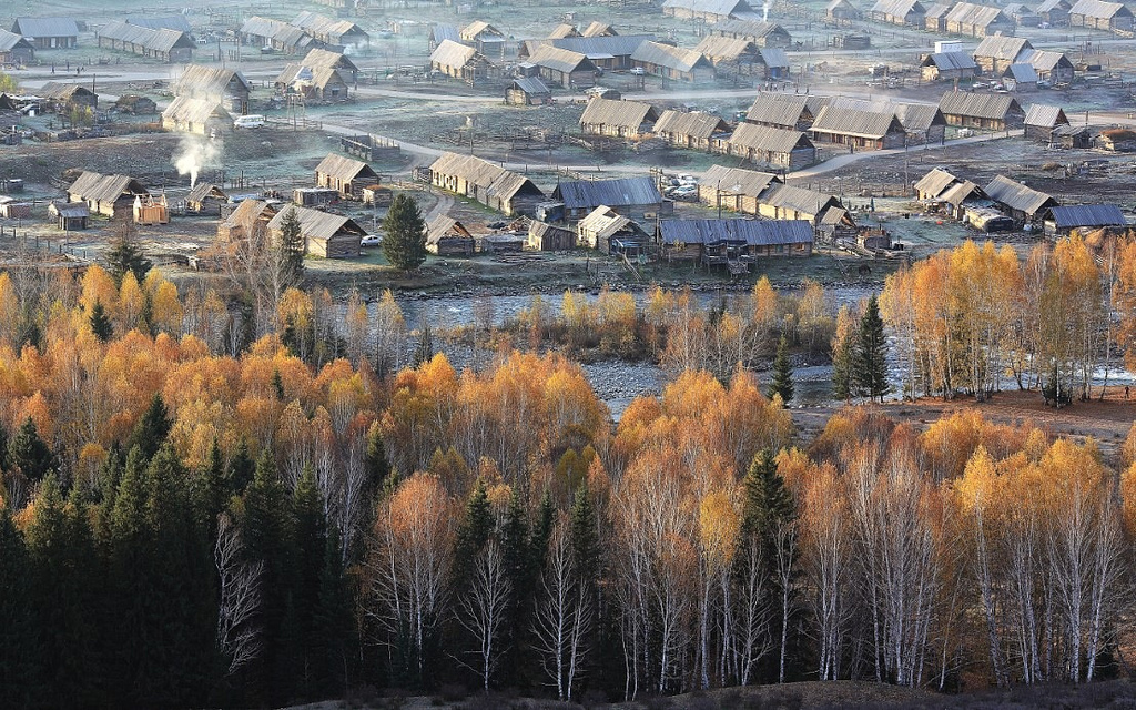 <p>Hemu village in Burqin county, Xinjiang.&nbsp;(Image by&nbsp;Ran Cai)</p>