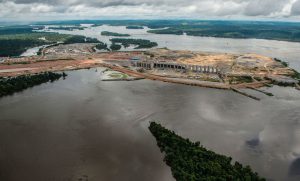 <p>The Belo Monte Dam under construction on the Xingu River, a tributary of the Amazon, in 2015.(Image: FabioNascimento/Greenpeace )</p>