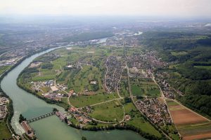 <p>Grenzach-Wyhlen along the German-Swiss border. Roche and BASF, two of Europe&#8217;s biggest companies, have taken different approaches to cleaning up polluted soil in the area. Pic: Grenzach Wyhlen municipality  </p>