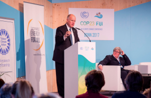 <p>California is working with other state governments and environmental groups to provide an unofficial US presence in Bonn that&#8217;s for strong climate action (Image: Gov. Brown Press Office)</p>