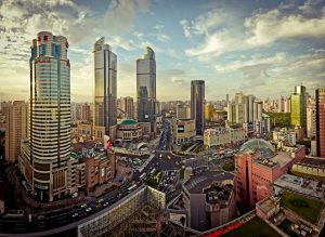 <p>Xuhui district in downtown Shanghai, where city planners are working on design models to make cities across China more livable (Image: Ricky Qi)</p>