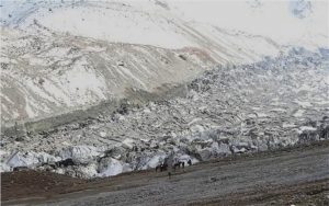 glacier collapse in Xinjiang