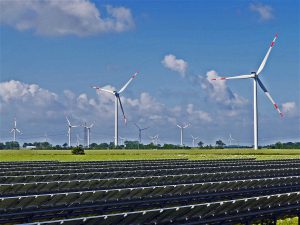 <p>Linking networks of wind farms, solar panels, batteries and energy efficient buildings will make grids work much more efficiently, say utilities (Image by hpgruesen)</p>