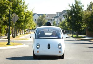 <p>A Google self-driving car. Eliminating drivers from cars whilst keeping everything else about road transport the same could worsen congestion in cities&nbsp;(Image: Waymo)</p>