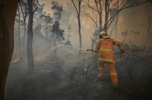 <p>A volunteer firefighter in&nbsp;New South Wales, Australia&nbsp;(Image:&nbsp;&copy; Kiran Ridley / Greenpeace)</p>