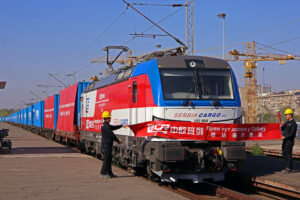<p>The first direct freight to reach Belgrade from China, laden with equipment for the high-speed Belgrade–Budapest railway project, October, 2019 (Image: Alamy)</p>