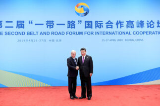 Chilean president Sebastián Piñera with Chinese counterpart Xi Jinping at the second Belt and Road Forum