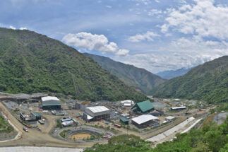 Aerial view of Buritica gold mine owned by Zijin